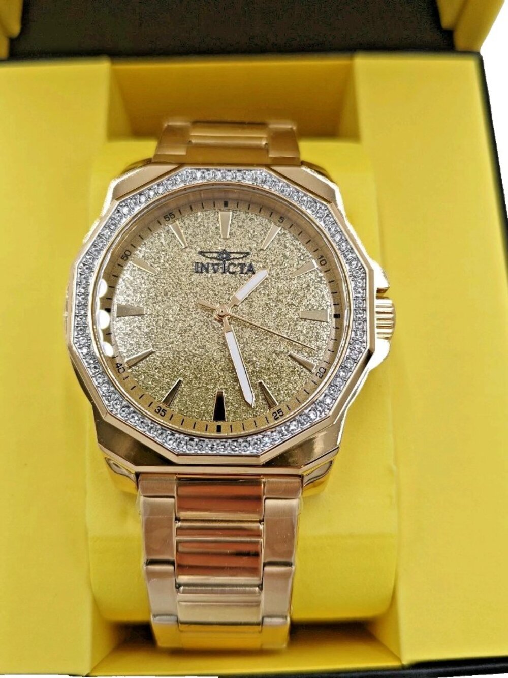 Invicta Men's Watch Speedway Quartz Yellow Gold Stainless Steel Bracelet 49127